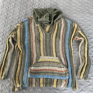 Natural Reflections Stripe Crochet Hoodie
